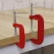 WISEUP Adjust Heavy Duty G Clamp 6 Inch C/W Soft Jaw Pads 153 Mm – G Clamp Iron Red For Woodwork Metal Clamping