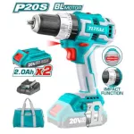 شنيور شحن دقاق برشلس 20 فولت 2 بطارية 2 امبير 60 نيوتن توتال