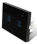 WIFI Smart Touch Wall Switch 2 Gang 10A Black