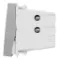 32A double pole one way with lamp - Aluminium