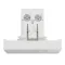 One-way switch 16A screws 2modules - white