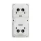 Euroamerican Socket outlet 1m shuttered - white