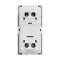 Schneider Electric Euroamerican Socket outlet 1m shuttered - Aluminium