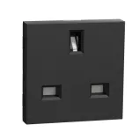 British SO Unswitched 15A 2P+E anthracit - Black