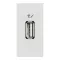 USB 2.0 connector charger 1module - white