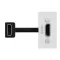 HDMI connector prewired 1module - white