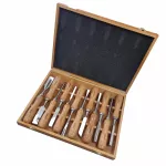 12pc Wood Carving Chisel Set Walnut Handle