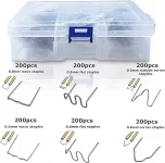 Allturn 1200 Plastic Welder Staples 6 Types Hot Staples For Repair All Car Bumpers , Plastic Cracks ...