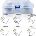 Allturn 1200 Plastic Welder Staples 6 Types Hot Staples For Repair All Car Bumpers , Plastic Cracks And Plastic Handmade