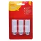 3 Piece rectangular, removable self-adhesive hook set (2cm x 5cm)