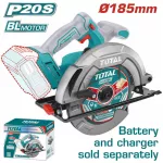 TOTAL Brushless Circular Saw 20V 185mm Without Battery And Charger