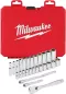 Milwaukee 1/4in Ratcheting Socket Set Metric, 28 Piece, Red