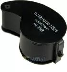Illuminated Magnifier 40X 25mm Jeweler LED Lighted Loupe Loop With Case US