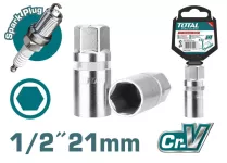 TOTAL SPARK PLUG SOCKET 1/2" 21mm (THSPS12216)