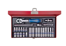 King Tony- 26 PC. 1/4" DR. 6 Point Socket Wrench Set -2526MR