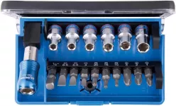 King Tony 2517mr 1/4" Drive 6 Point Socket Wrench Set+ Bits, 17 Piece
