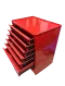 Tool Trolley 7 Drawers Heavy Duty Colored: Red