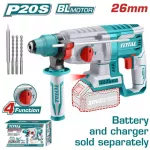TOTAL Brushless Rotary Hammer 20V 26 Mm Without Battery And Charger