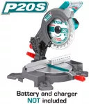 TOTAL CORDLESS MITRE SAW 20V 8.25 Inch Without Battery And Charger