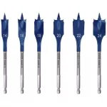 BOSCH Flat Wood Drill Bit Set14/16/18/20/22/24 Mm 6-pc