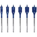 BOSCH Flat Wood Drill Bit Set 13/16/19/20/22/25 Mm 6-pc