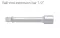 Ball End Extension Bar 1/2" 125 Mm