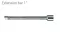 Extension bar 1" 200mm
