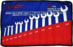 Double open end wrench Set 12 Pcs (6-32) APT