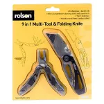 Folding Knife & Multitool Pliers 9 in 1 rolson