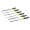 Needle File Set Rubber Grip 6pc 140mm rolson