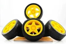 Wheel Yellow For Robot 65mm High Quality Rubber