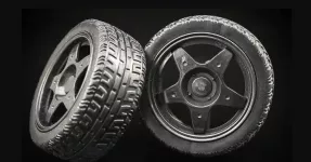 Wheel Black For Robot 65mm High Quality Rubber