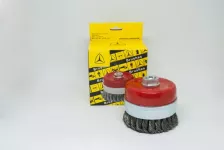 Brass Coated Braided Wire Brush Cup 80mm M14