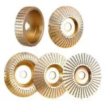 Wood Grinding Polishing Wheel Rotary Disc Sanding Wood Carving Tool Abrasive Disc Tool For Angle Grinder Tungsten Carbide 5pcs Bore 22mm