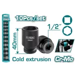 Total 10 Pcs 1/2" Impact Socket Set