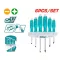 Total 6 Pcs Go-through Screwdriver Set