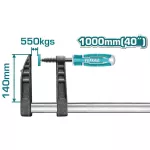 TOTAL F Clamp With Plastic Handle 40"