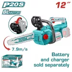 Total Cordless Chain Saw 12" 20V Without Battery And Charger