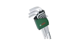 طقم النكية 9 قطع مزود ببلية  1.5/10مم حرف L من بوش