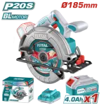 TOTAL Lithium-Ion Circular Saw 20V With 4Ah Battery And Charger