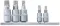 SOCKET BIT  5PCS, SPLINE, 1/4": 5, 6MM, 3/8": 8, 10, 12MM, S2 BIT YATO