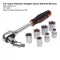 Socket Bits Set 1/2", 32 Pieces, Hexagon + Serrated, From 8 Mm - 32 Mm, Fiber Bag Harden