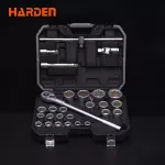 3/4" Socket Set, 27 Pieces, From 19 Mm - 60 Mm, Fiber Bag Harden