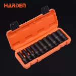 Impact Socket Bits Set 1/2" Long 10 Pcs From 10mm - 24mm Harden