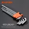 Professional 9PCS Long Hex Key Wrench Harden