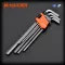 Professional 9PCS Long Hex Key Wrench Harden