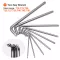 2-Pieces Plastic Holder CR-V Long Hex & Torx Key Wrench Set HARDEN