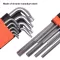 2-Pieces Plastic Holder CR-V Long Hex & Torx Key Wrench Set HARDEN