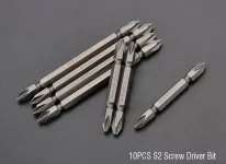 Double-sided Screwdriver Bits Card, 2*110 Mm, 10 Pcs Harden