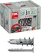 Gypsum plasterboard wall plug Spiral Plus + Screw (50 Pcs.) Tox